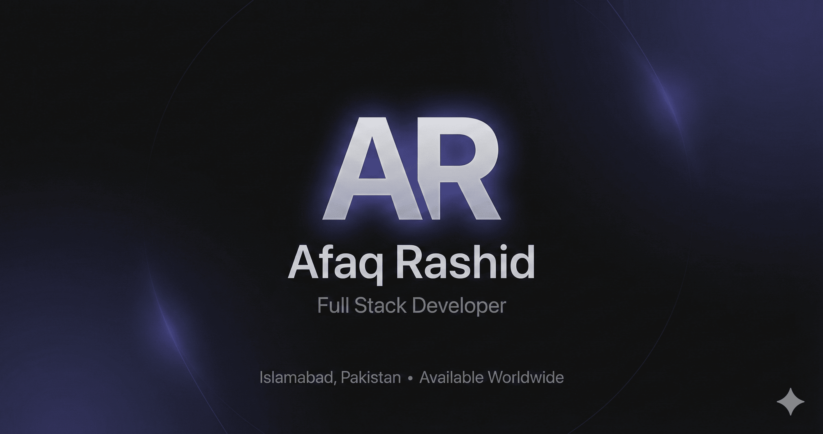 Afaq Rashid — Full Stack Developer